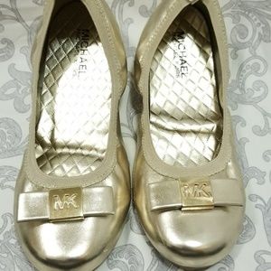 Michael Kors Noelle Women US 5 Ballet Flat Gold MK